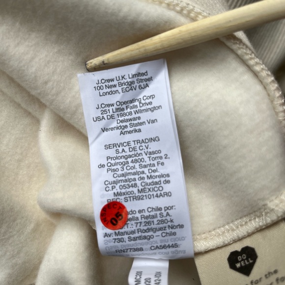 NWT Madewell Oversized Crop Sweatshirt, Ivory, L - Picture 7 of 7